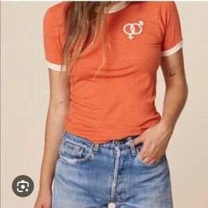 Stoned Immaculate Equal Rights Ringer Tee Shirt Size Small
